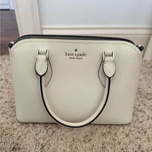kate spade Cream Structured Satchel with Top Handles